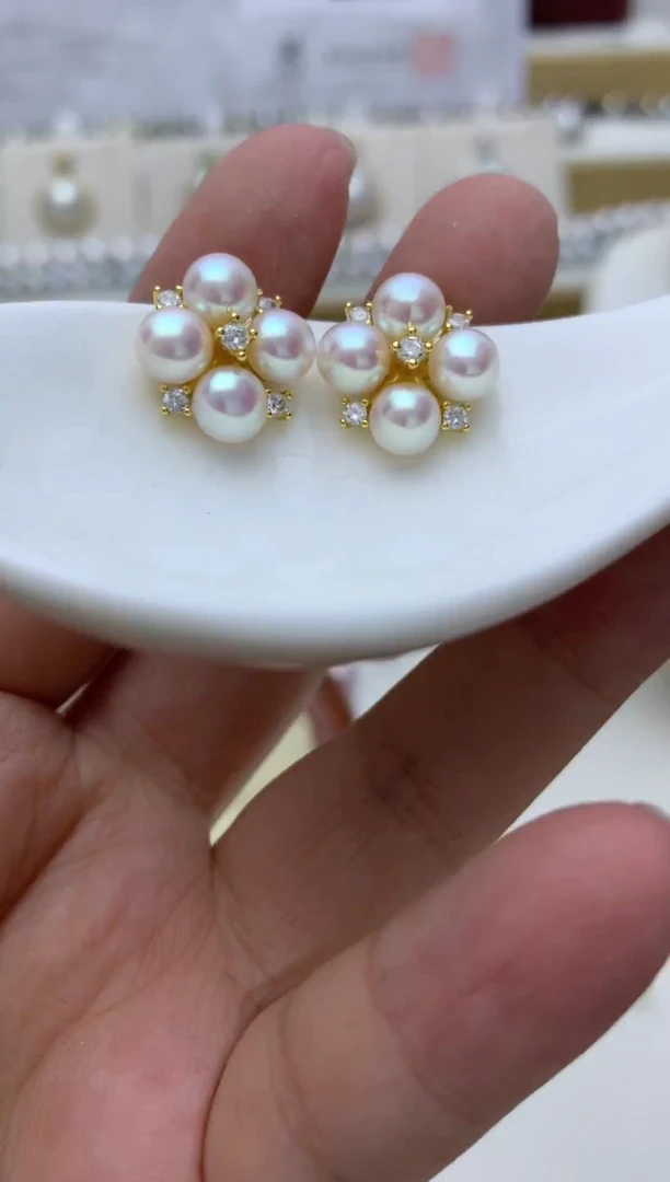 未镶嵌耳饰淡水珍珠e5 多样性发其一