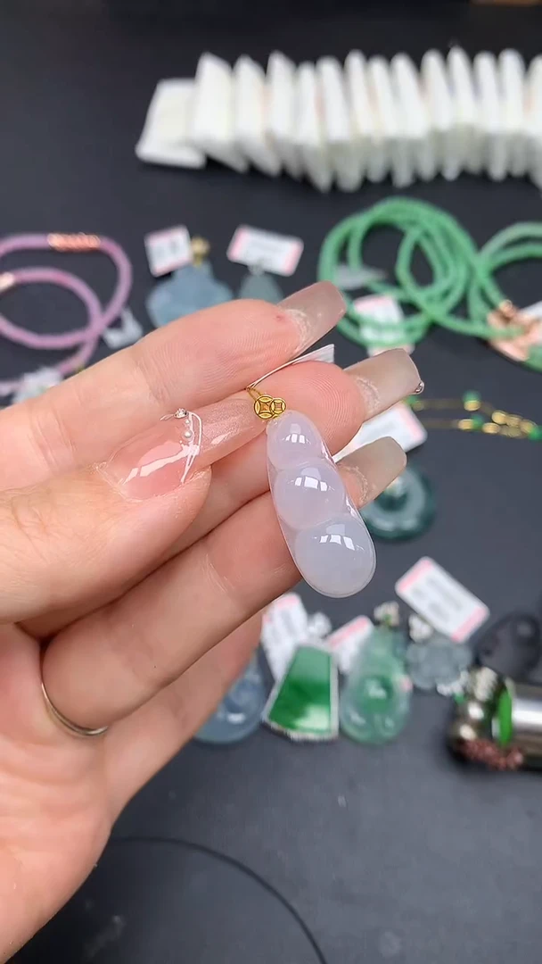 翡翠18K金镶嵌吊坠(不含链)MS192954