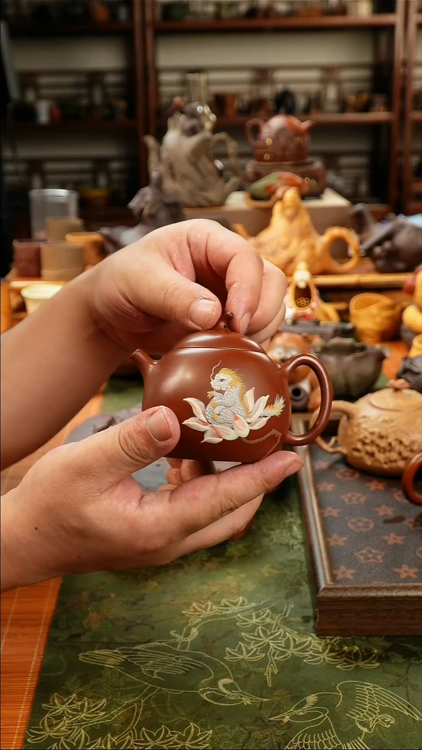 茶壶紫砂红色小龙壶顶顶顶顶顶顶顶