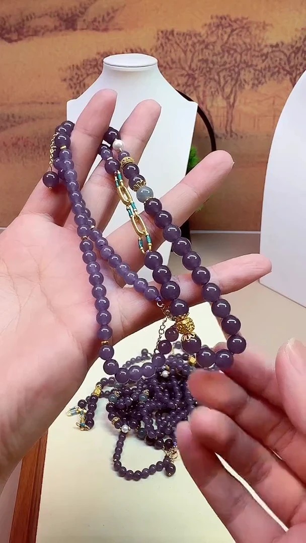 颈饰14K金镶嵌和田玉X228