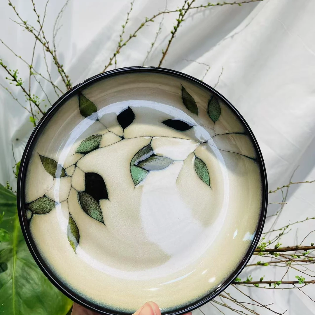 利利家竹叶7英寸深盘活动价一只微瑕