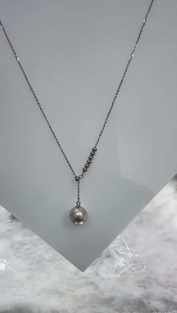 【闪购商品】淡水珍珠DA银S925镶嵌b465 白珠套链