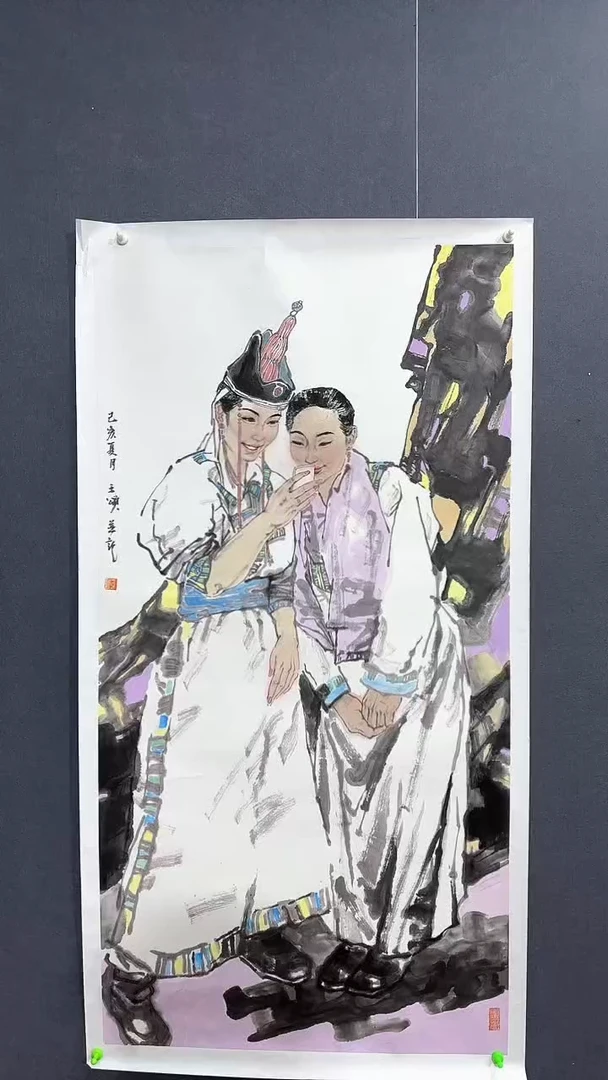 【闪购商品】国画王老师四尺人物-双人物