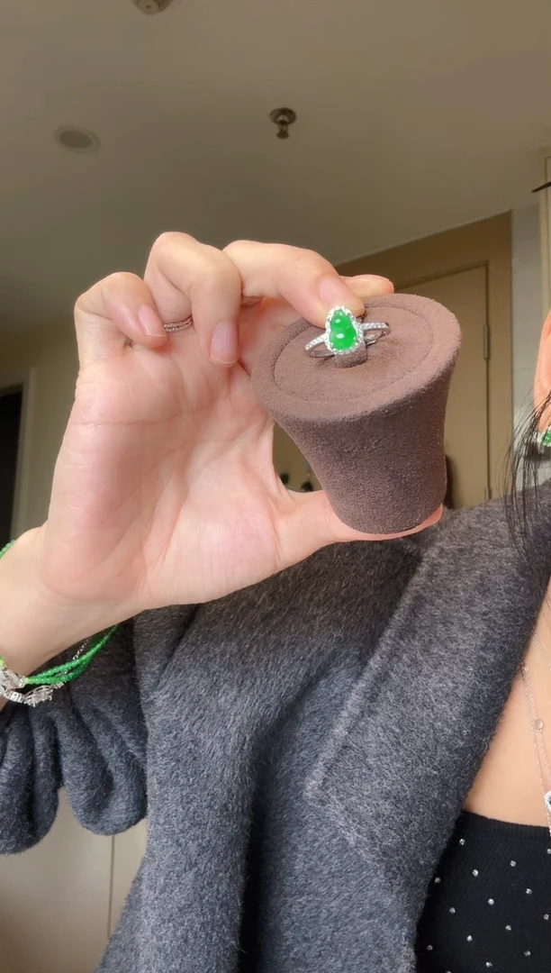 【闪购商品】翡翠戒指银S925镶嵌葫芦戒指