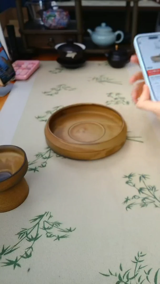 松烟系列 裸烧 壶承 口径17cm