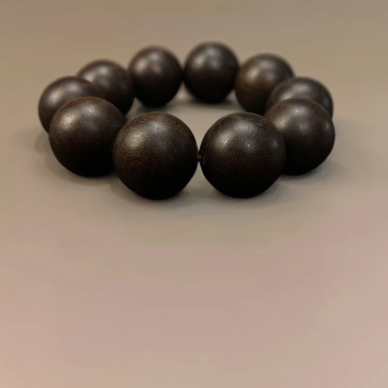 【老孙】黑金贡木2.5*10颗单圈手串