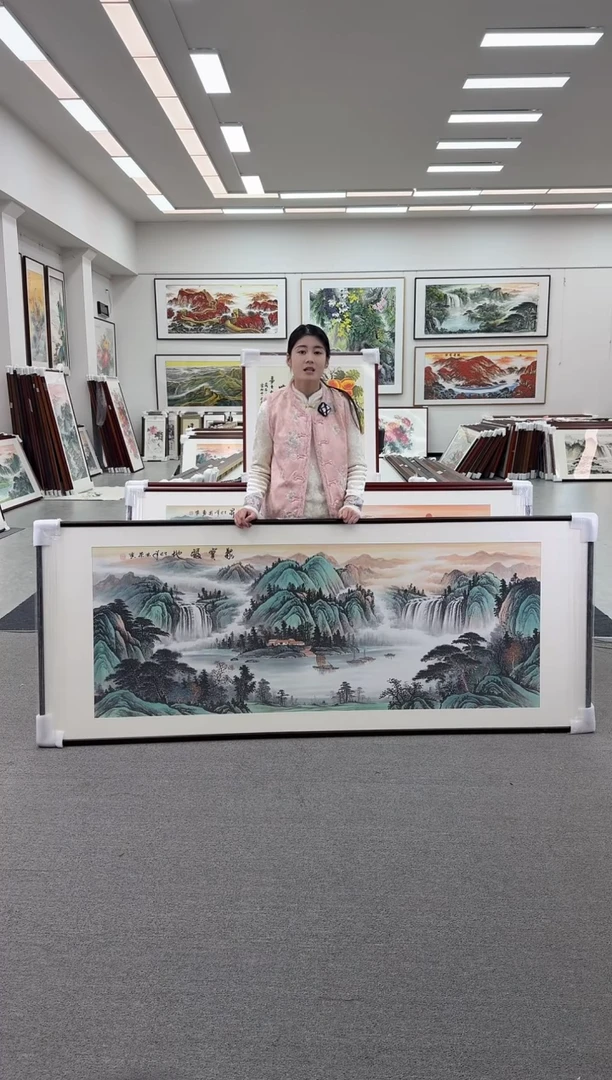 国画手绘 219*88 聚宝福地