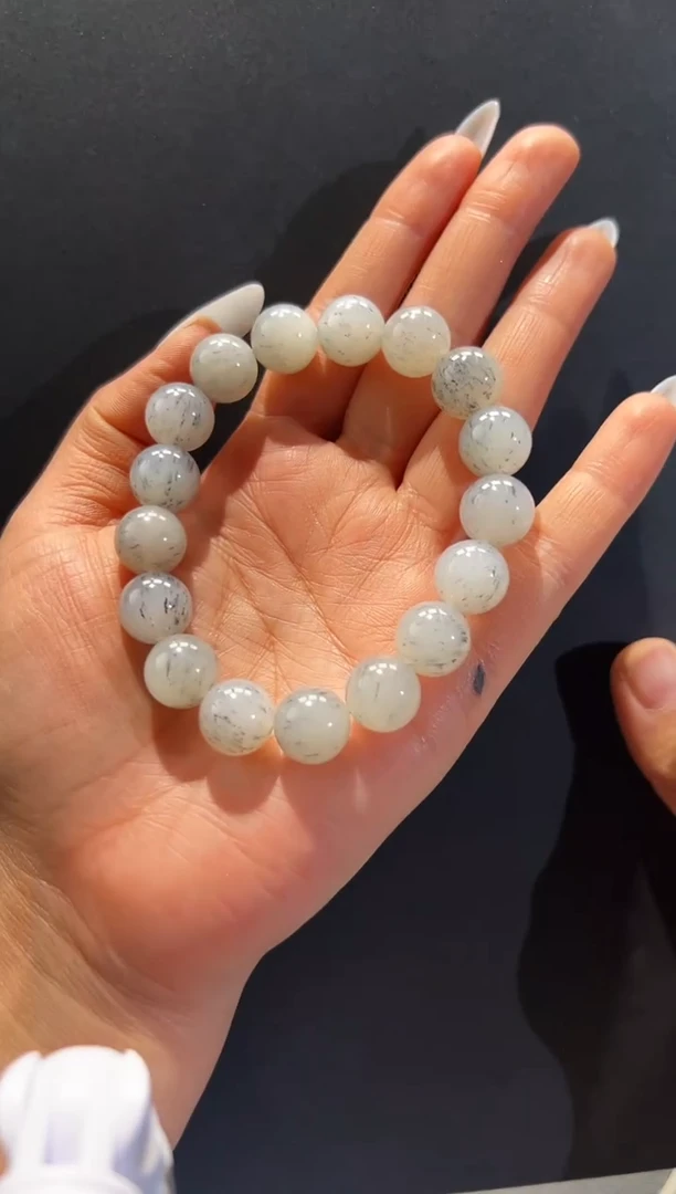 未镶嵌手串和田玉新疆和田玉黑山料卡10手串多样性发其一
