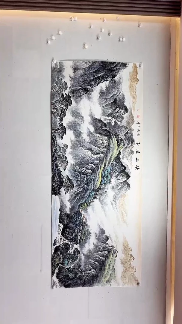 国画峡山风云/8尺/谭正坤