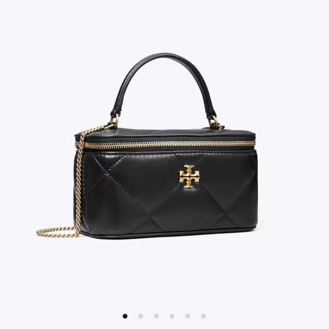 TORY BURCH/汤丽柏琦专柜菱格迷你 17*9.5*8.5化妆盒子包164986 N