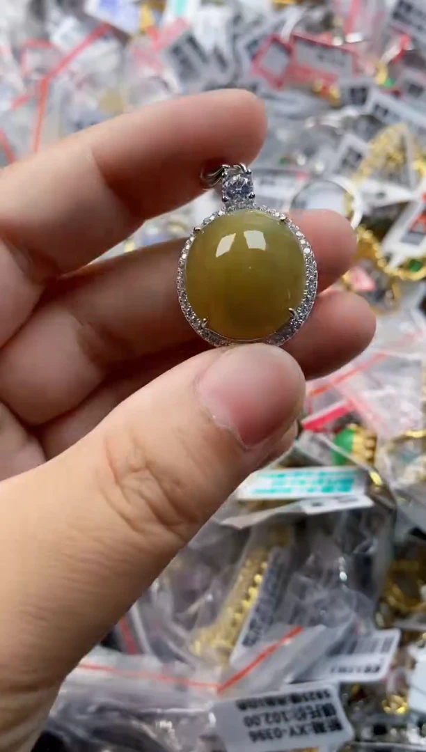 翡翠戒指银S925镶嵌5555       1