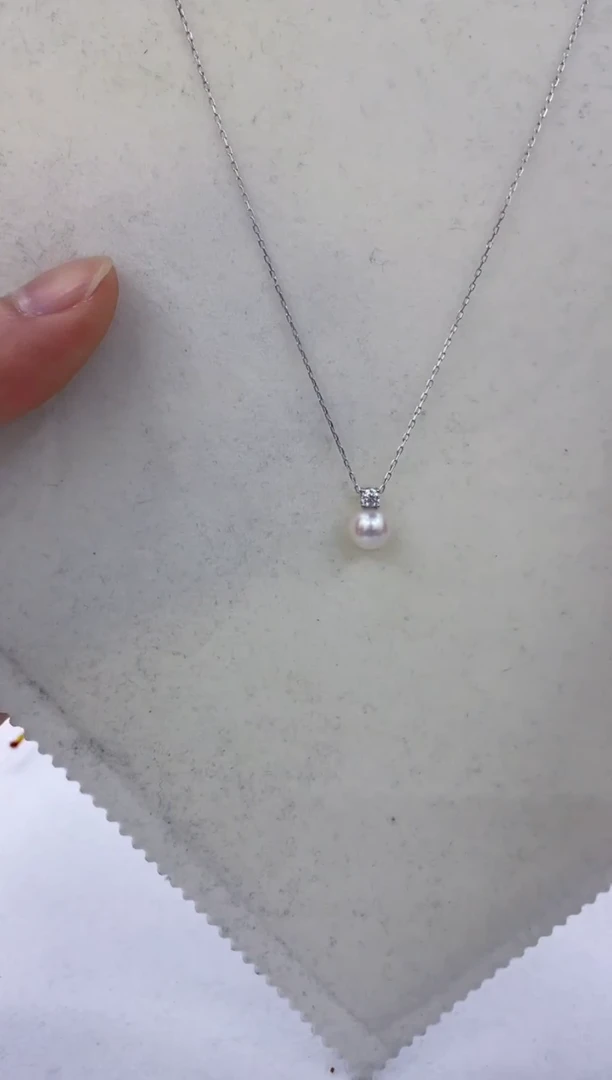 颈饰银S925镶嵌海水珍珠