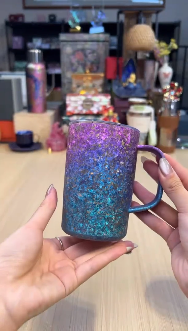 69纯钛盖杯-渐变紫