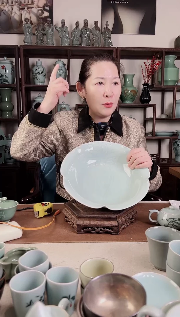 纯手工 粉青 荷之韵