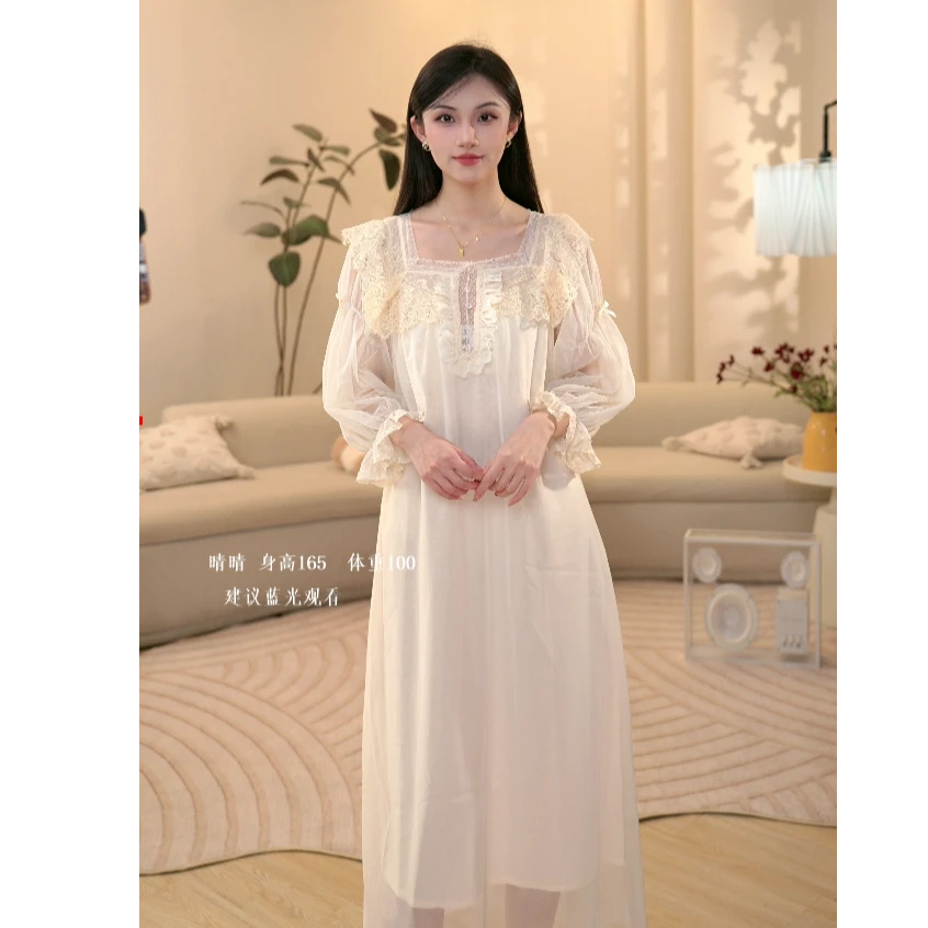 大菲【香槟里里】春秋款睡裙新款可外穿家居服