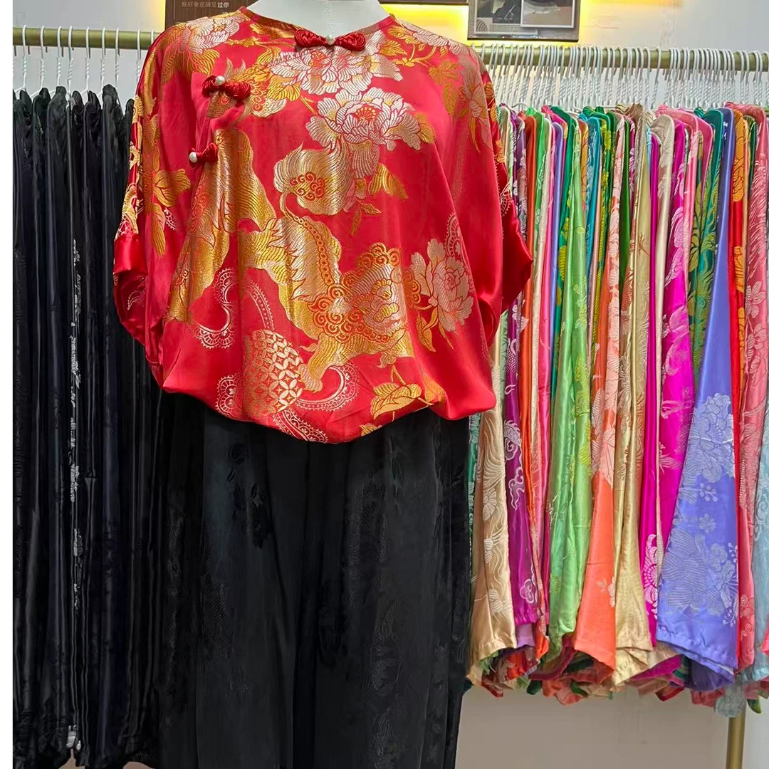 老软锻桑蚕丝 女士新中式中国风真丝百搭