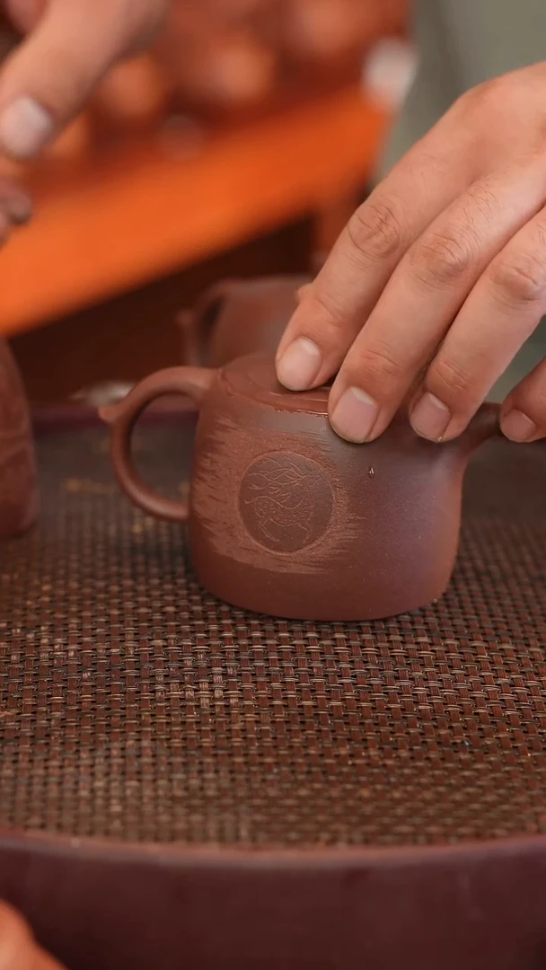 茶壶紫砂原矿手工制作雕刻随机半手工井栏紫泥