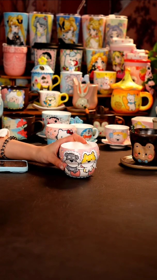 景德镇全手工手绘杯杯