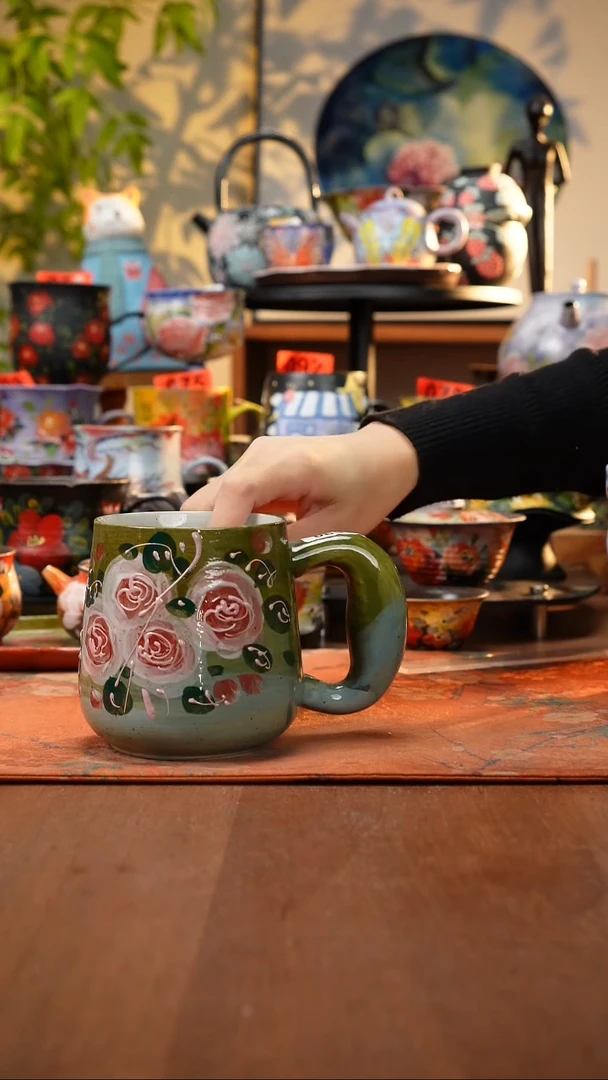 瓷片景德镇手工手绘638