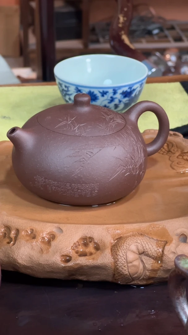 【闪购商品】紫砂全手工玉汝刻绘