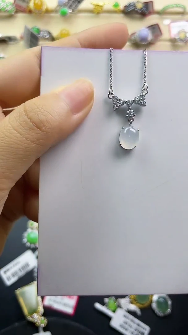 银S925镶嵌戒指翡翠翡翠 蛋面 银S925镶嵌