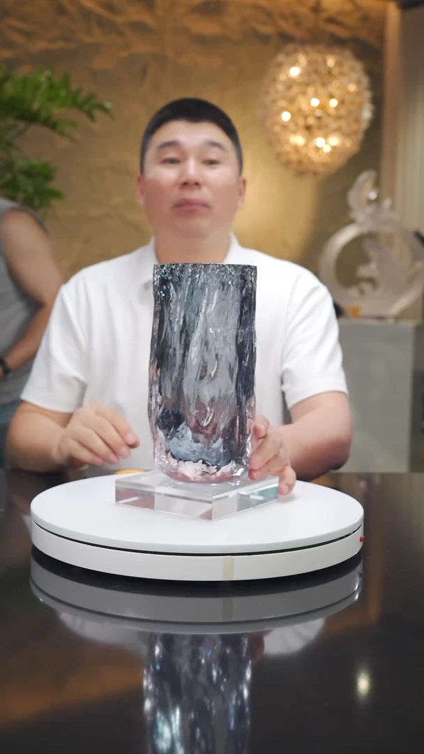 瓷片福利灰色树纹花瓶