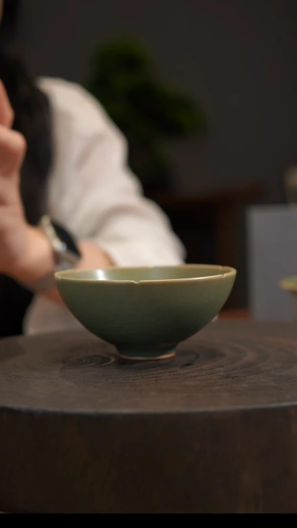 杯子明*葵口杯 汝州原产地  原矿老釉