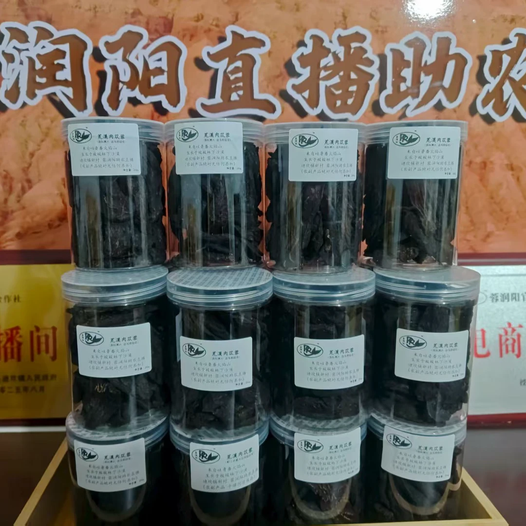 维央吐鲁番火焰山无添加蒸制冬季软油肉苁蓉切片自然晾晒鲜干片