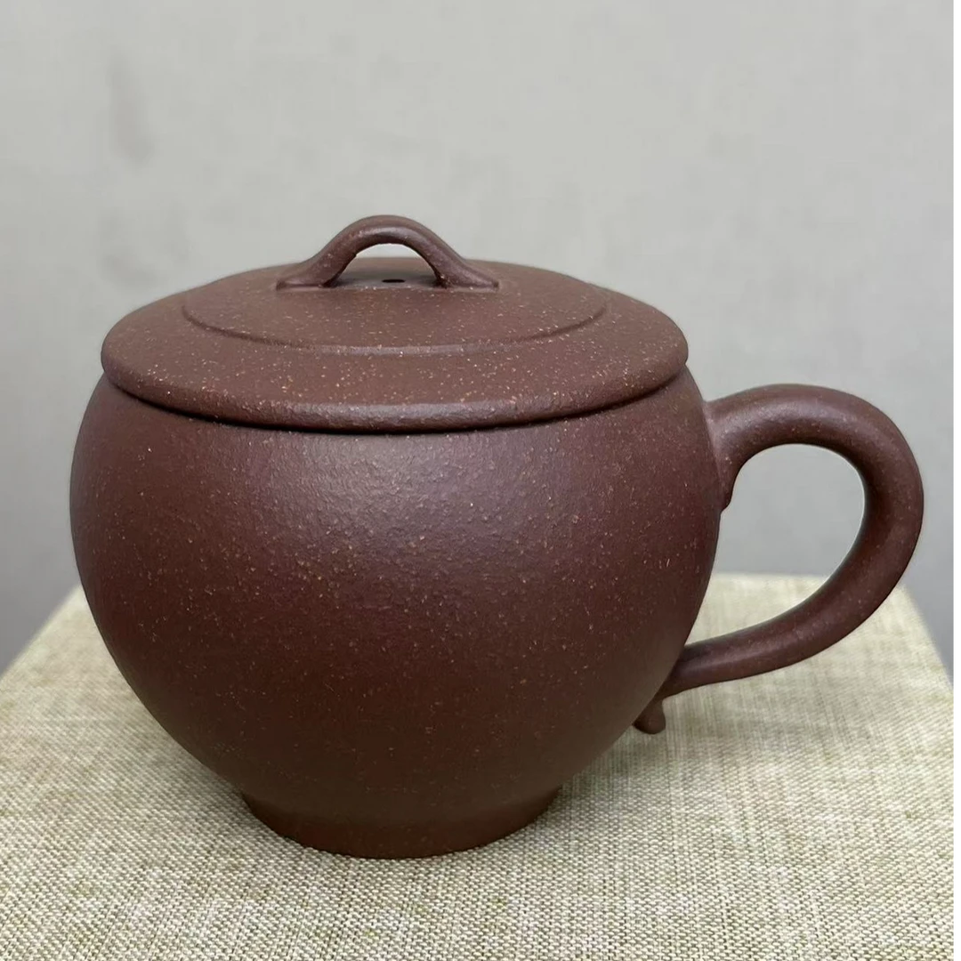 宜兴紫砂原矿精工主人盖杯130cc茶杯紫砂壶