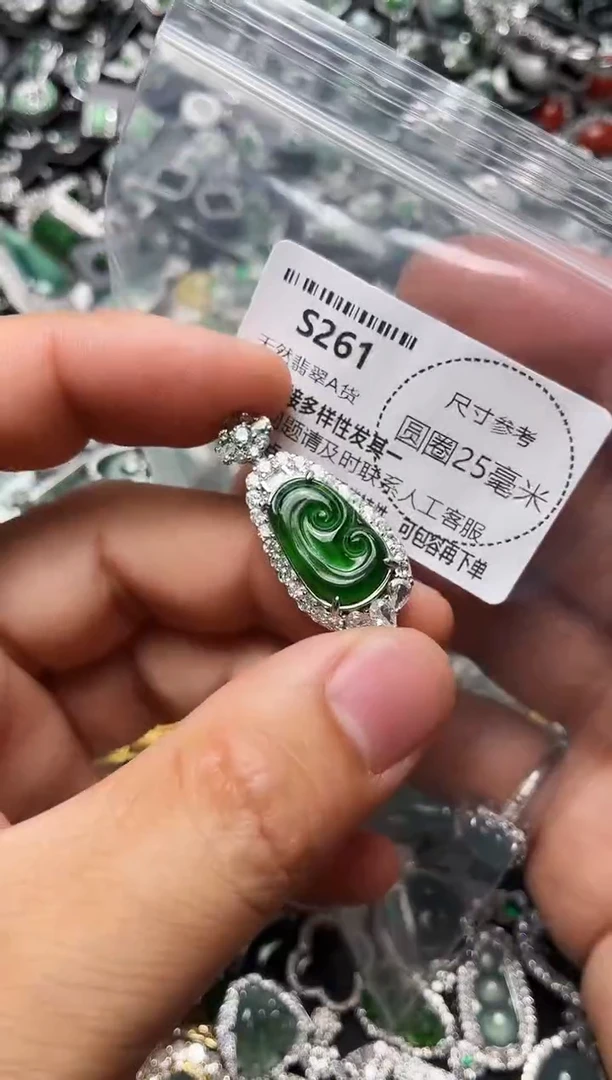 翡翠未镶嵌颈饰S261吊坠