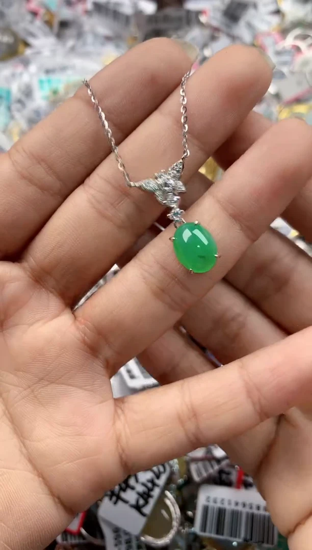 银S925镶嵌戒指翡翠888----8