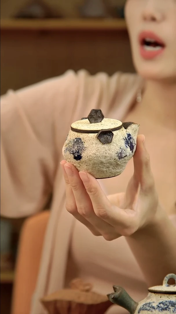 言野手作  粉引多宝宝瓶