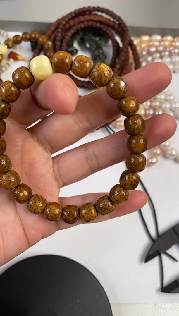 【闪购商品】菩提手串足金镶嵌星月手串