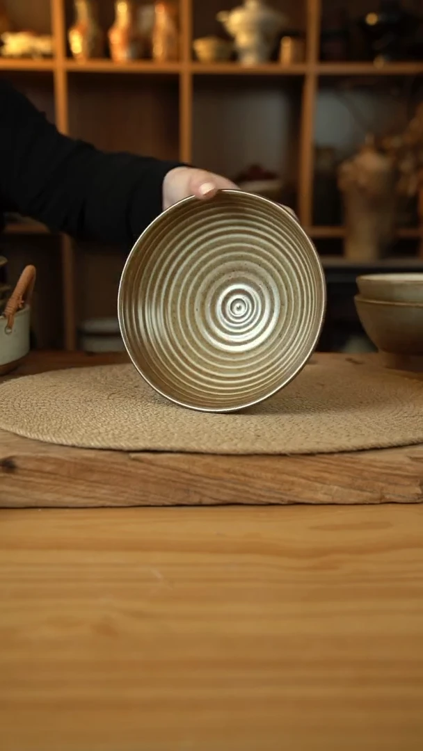 福利奶奶系列的7英寸内螺纹燕麦酸奶碗1个