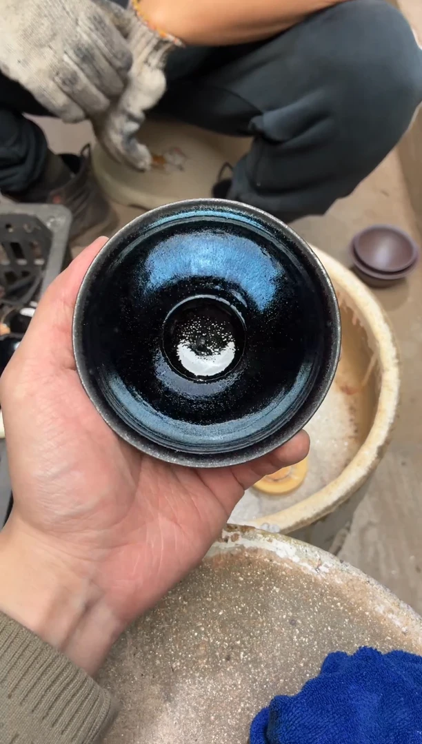 茶盏真柴烧建盏换点柴火