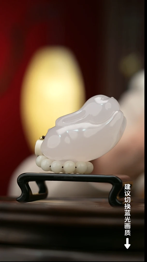 玉【前兔似锦】天然玉石手把件