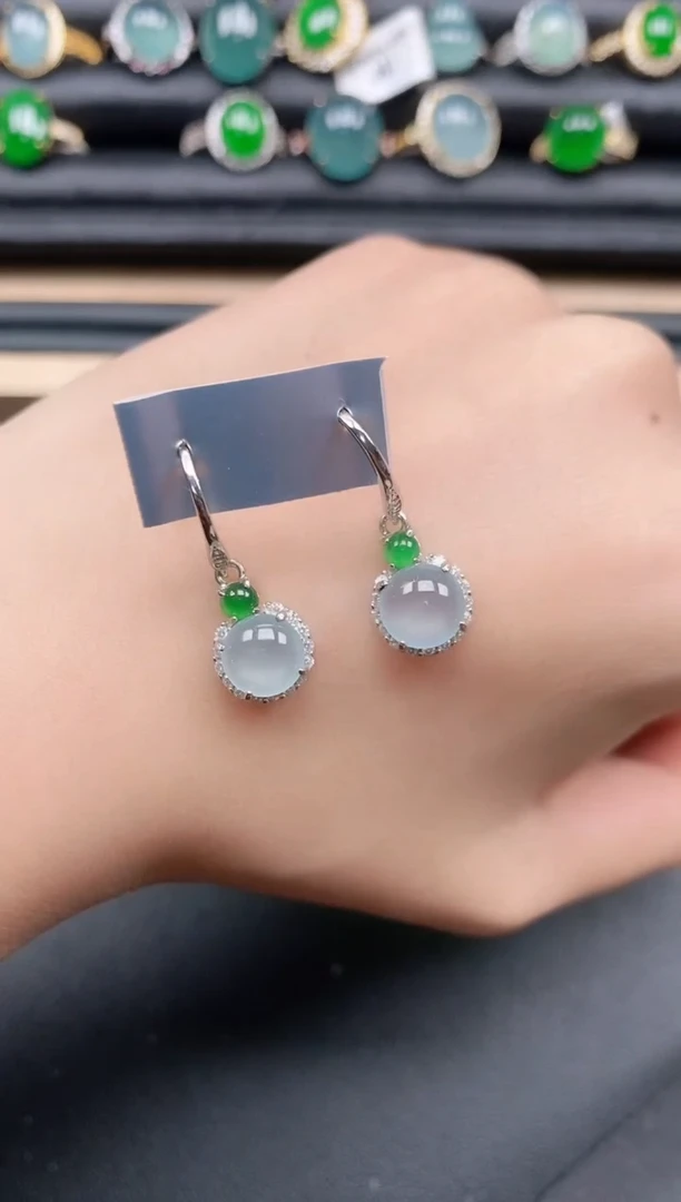 翡翠戒指银S925镶嵌111111