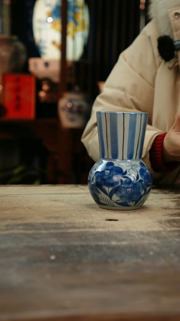 【闪购商品】瓷片景德镇纯手工釉下彩精品花瓶