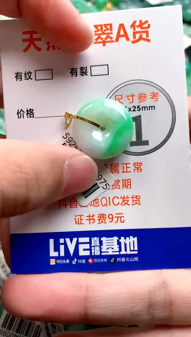 颈饰18K金镶嵌翡翠0111587066