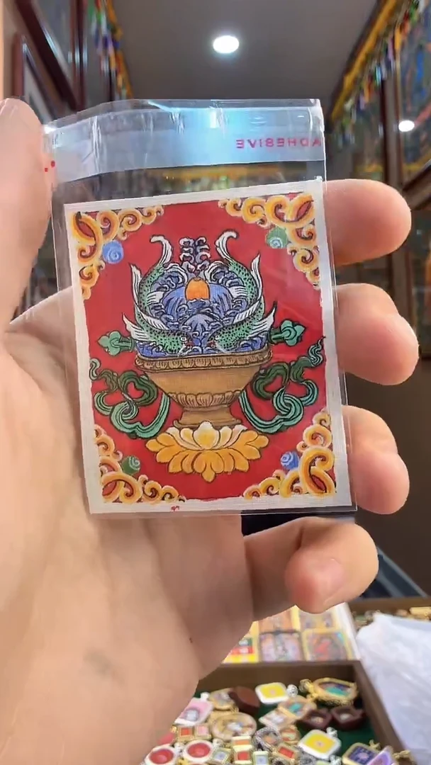 吊坠聚宝-纯手绘唐卡