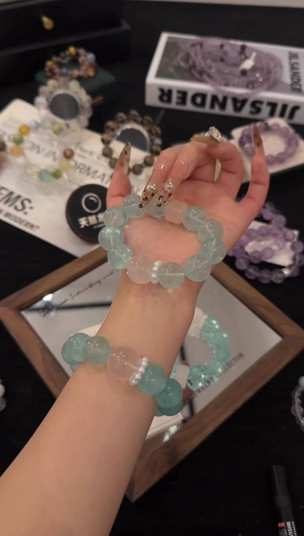 未镶嵌手链水晶绿萤石x3508