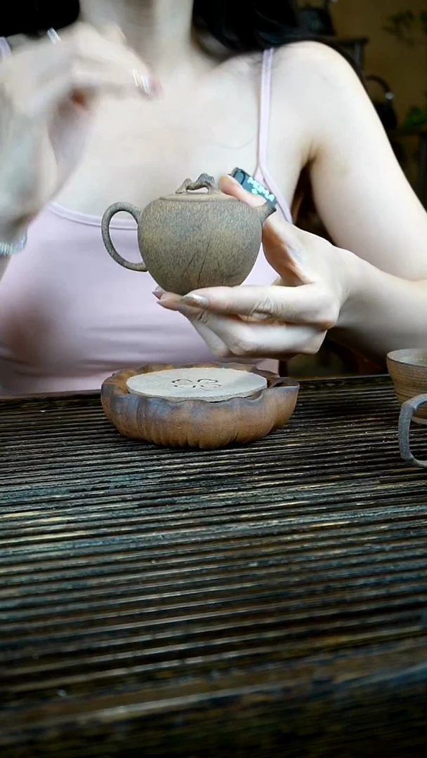 静悟斋老岩泥 黄泥段 苹果小圆满壶