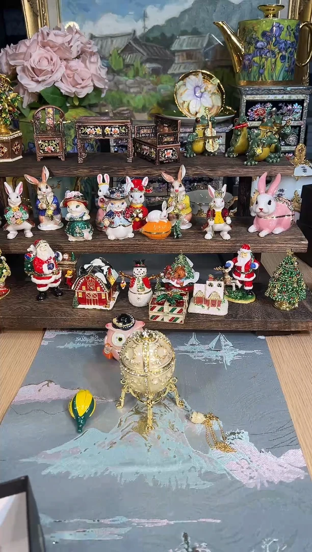 金属七宝烧首饰盒