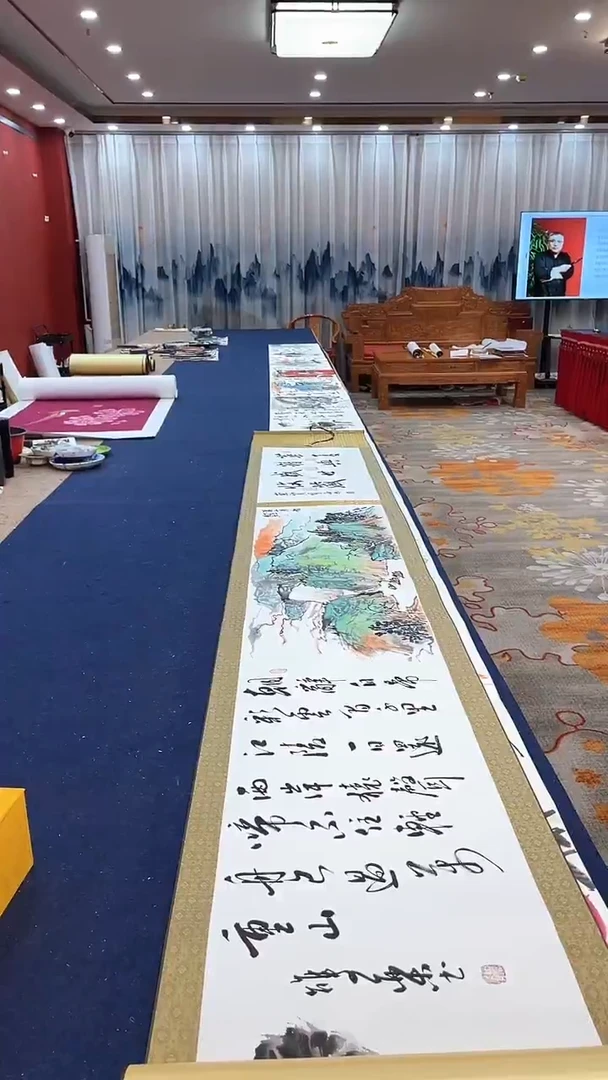书法田双乐李发治梁汉民成磊王继雄 合作10米长卷