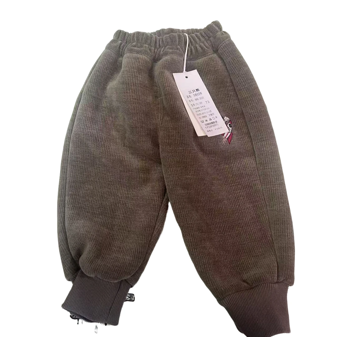 松紧带长裤男百搭风儿童休闲裤儿童冬季女童保暖裤