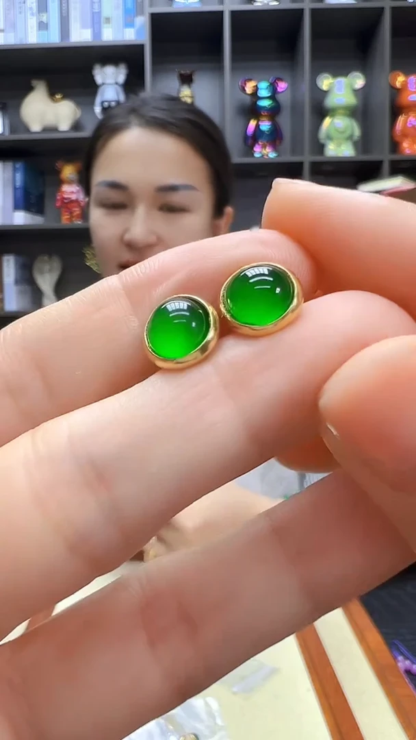 翡翠14K金镶嵌颈饰丹丹diy劲饰