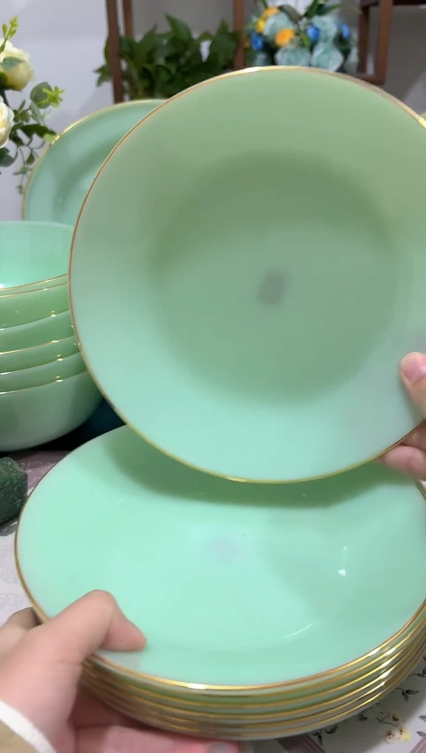 8英寸深盘10个  玉瓷【贝美】