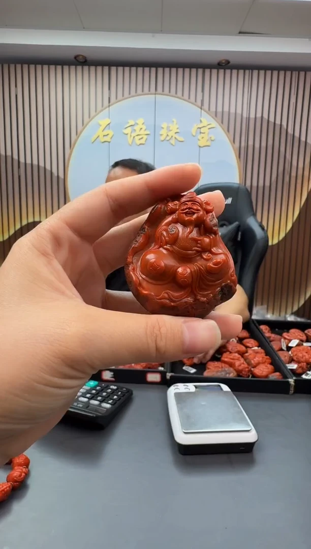 银S925镶嵌雕刻南红玛瑙133ZB0910产品一个