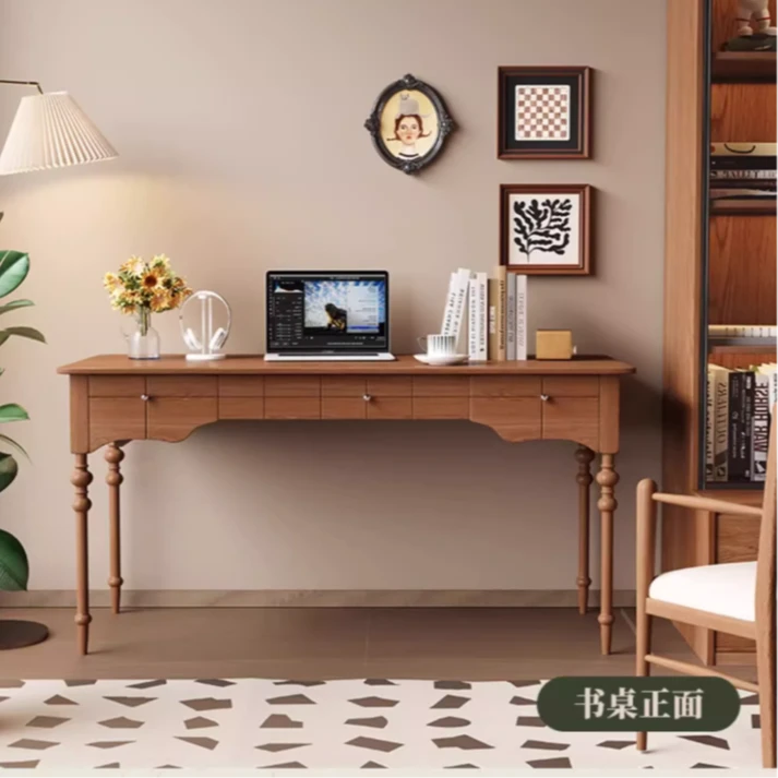 高博铭品法式中古风书桌学生家用学习桌中古风家用小户型