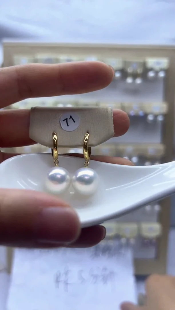 【闪购商品】淡水珍珠耳饰银S925镶嵌71